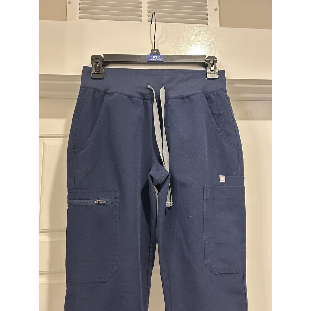 FIGS Yola Yoga Scrub Pants Navy Blue Women’s Size XS Cargo Scrub Healthcare